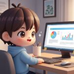 パワポを使う男性