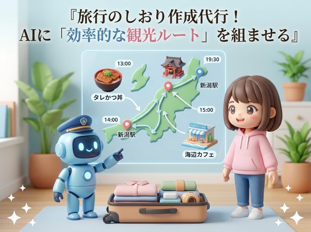旅行のしおり作成代行！AIに「効率的な観光ルート」を組ませる
