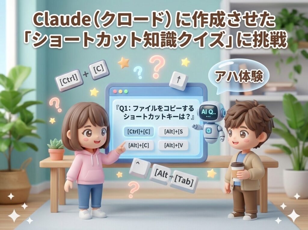 Claudeに作成させた「ショートカット知識クイズ」に挑戦