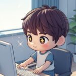 パソコンに向かう男性