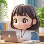 パソコンに向かう女性
