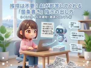 挨拶は不要！AIが即答してくれる「箇条書き」指示の出し方