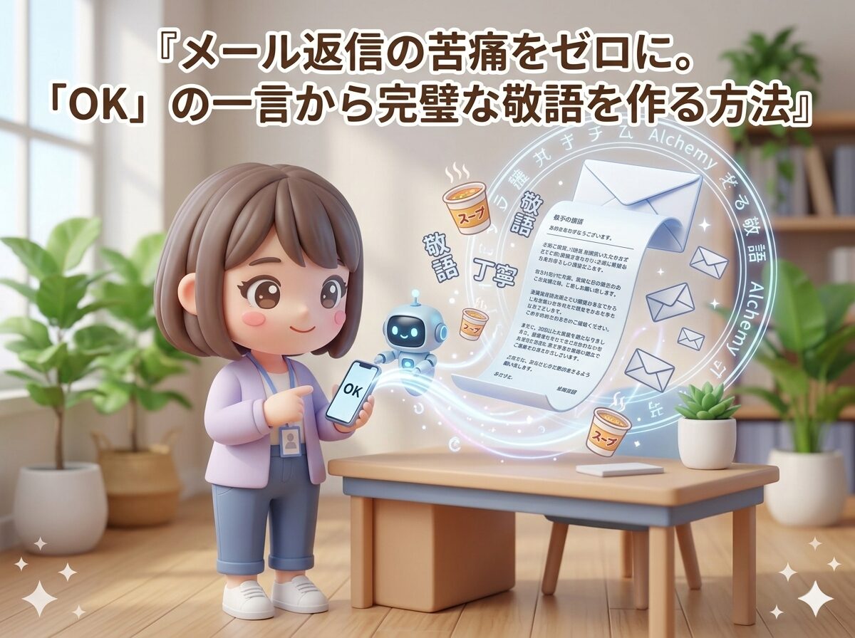 メール返信の苦痛をゼロに。「OK」の一言から完璧な敬語を作る方法