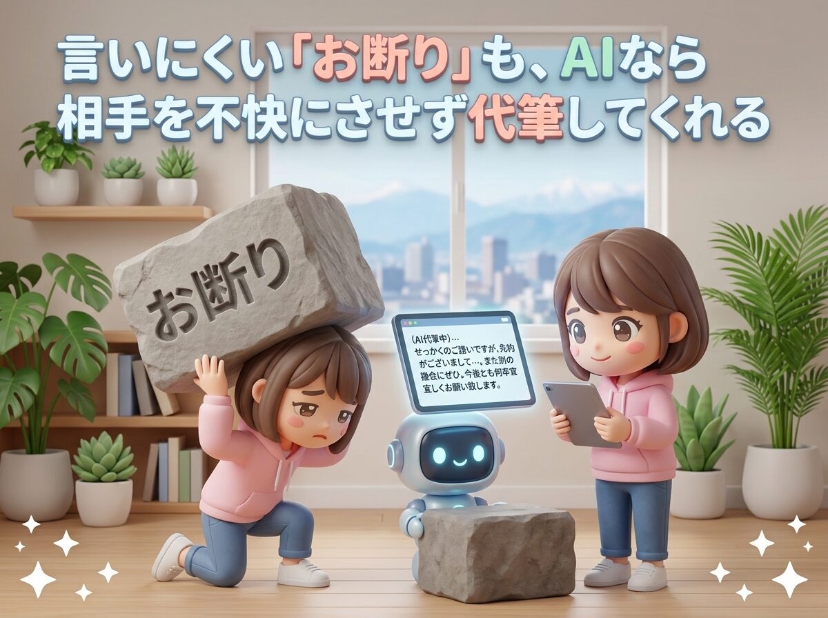 言いにくい「お断り」も、AIなら相手を不快にさせず代筆してくれる