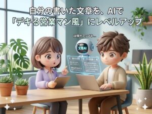 自分の書いた文章を、AIで「デキる営業マン風」にレベルアップ