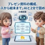 プレゼン資料の構成、「導入から結末まで」AIと2分で固める