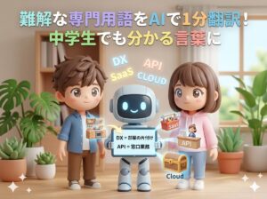 難解な専門用語を「中学生でも1分でわかる言葉」に翻訳してもらう