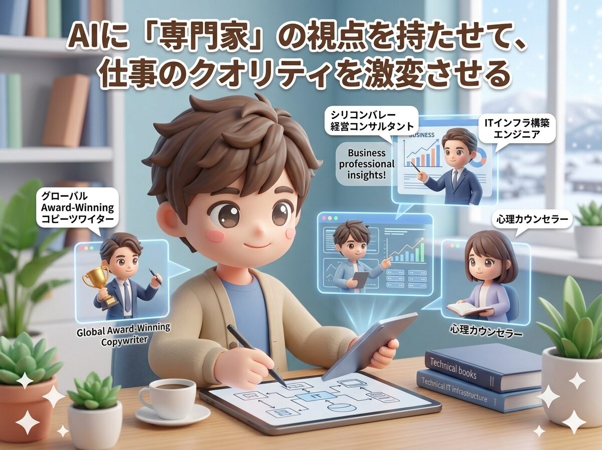 AIに「専門家」の視点を持たせて、仕事のクオリティを激変させる