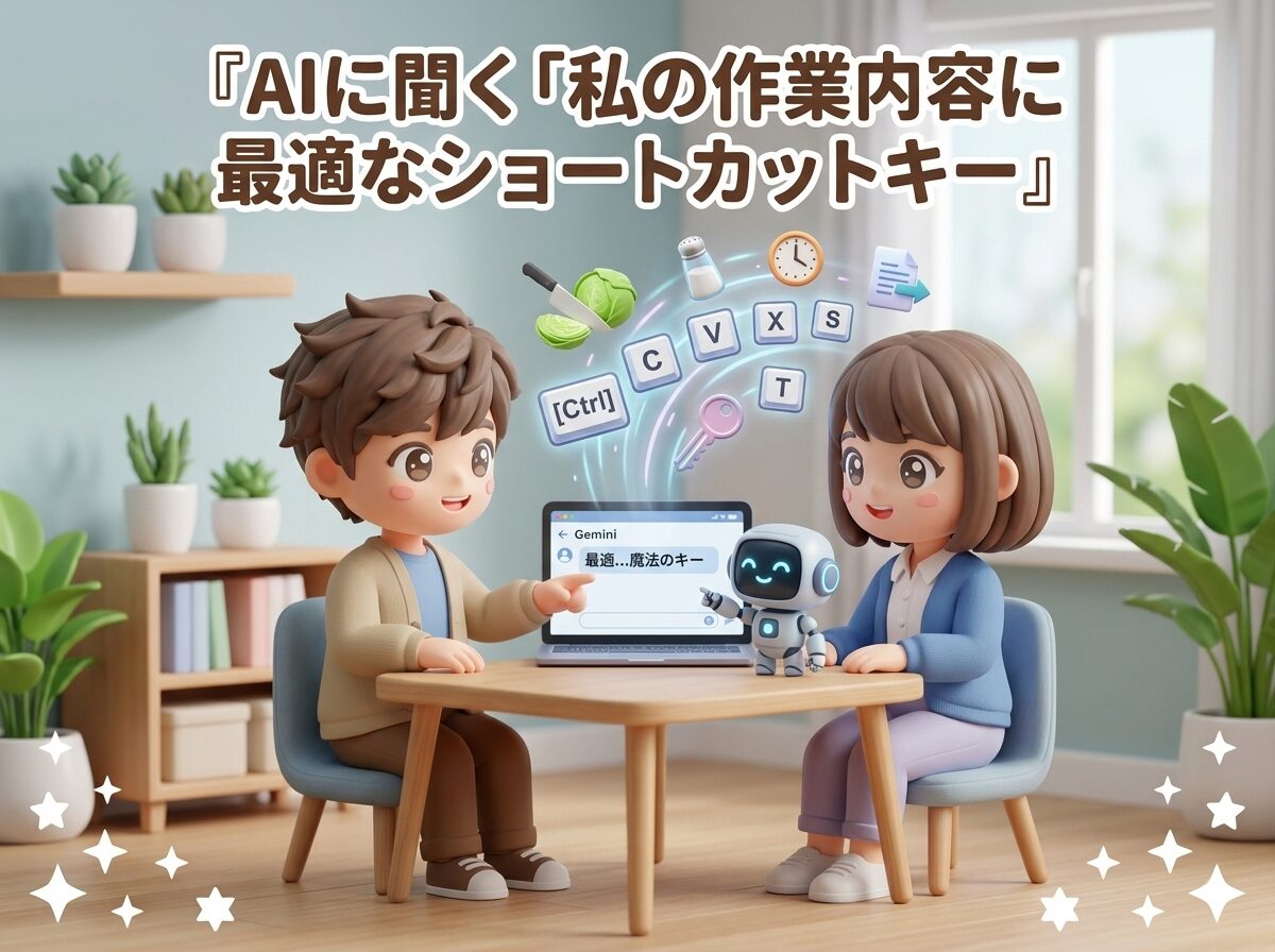 AIに聞く「私の作業内容に最適なショートカットキー」