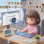マウスを遠くに置いて、10分間キーボードだけで仕事する