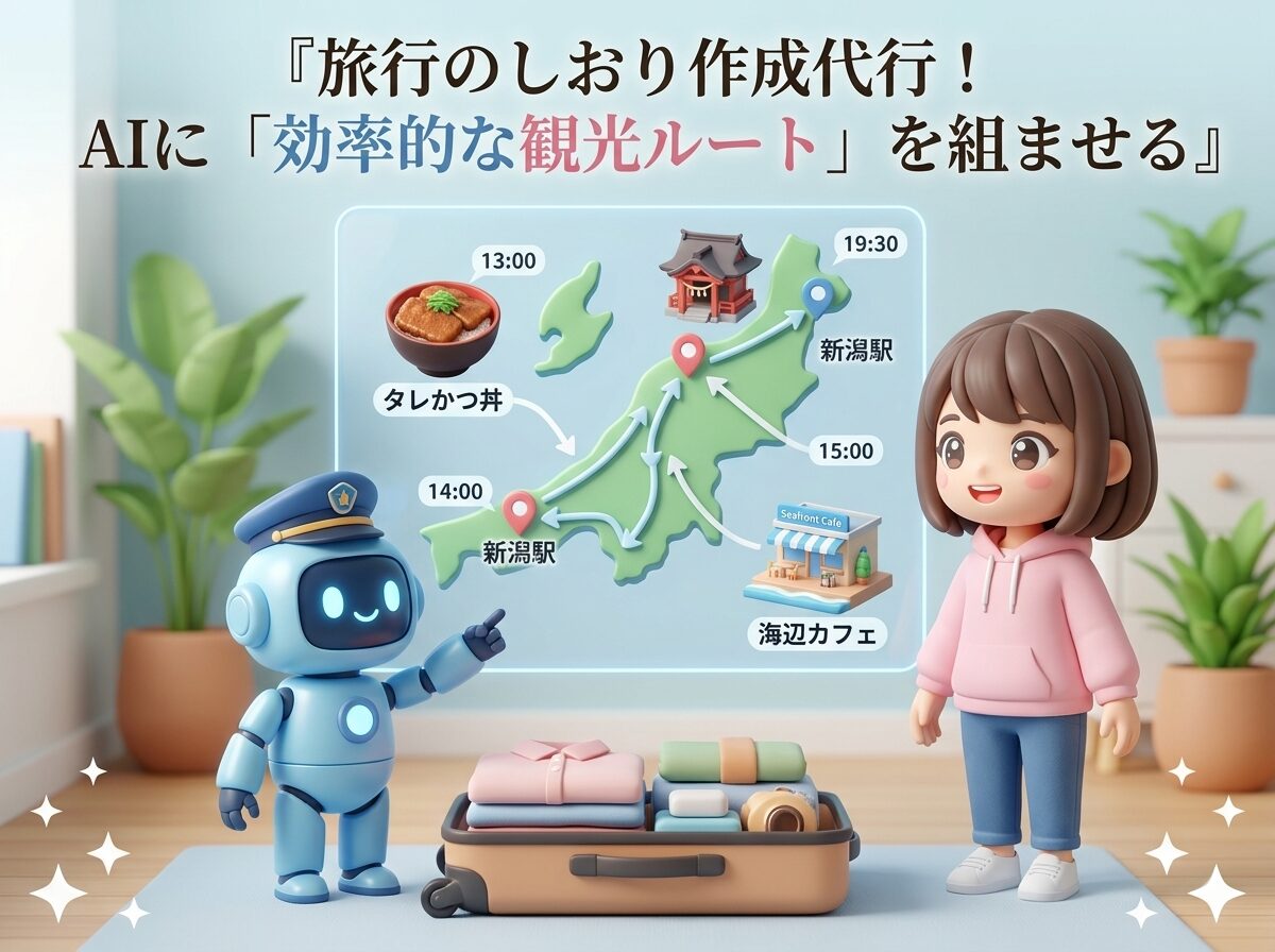 旅行のしおり作成代行!AIに「効率的な観光ルート」を組ませる