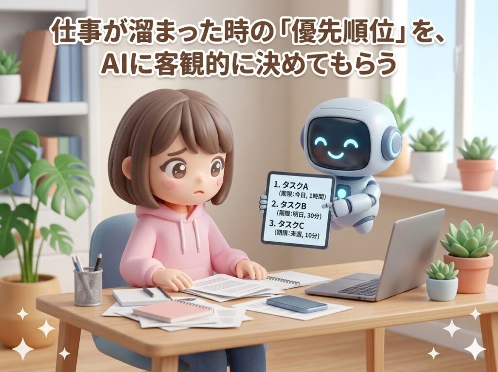 仕事が溜まった時の「優先順位」を、AIに客観的に決めてもらう
