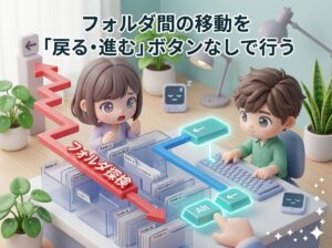 フォルダ間の移動を「戻る・進む」ボタンなしで行う