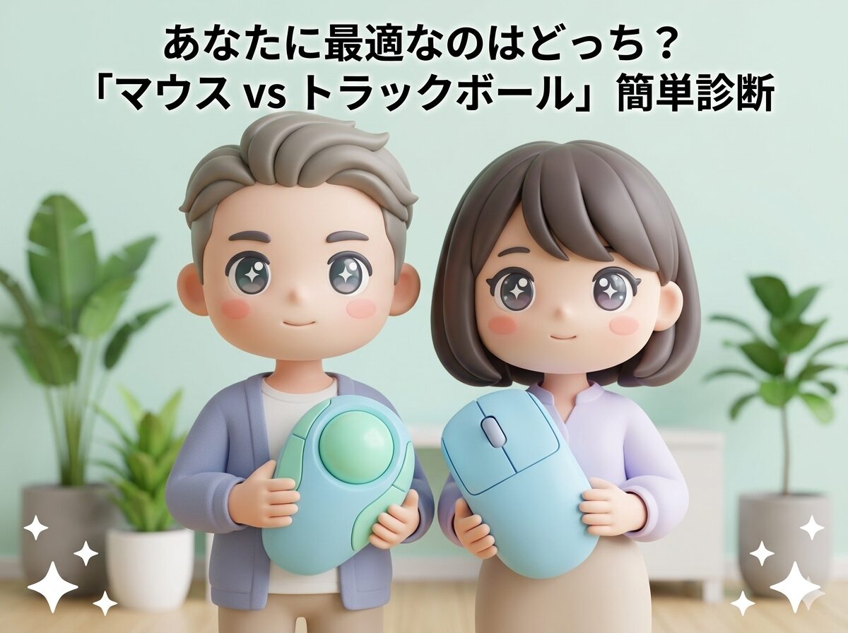 あなたに最適なのはどっち?「マウス vs トラックボール」簡単診断