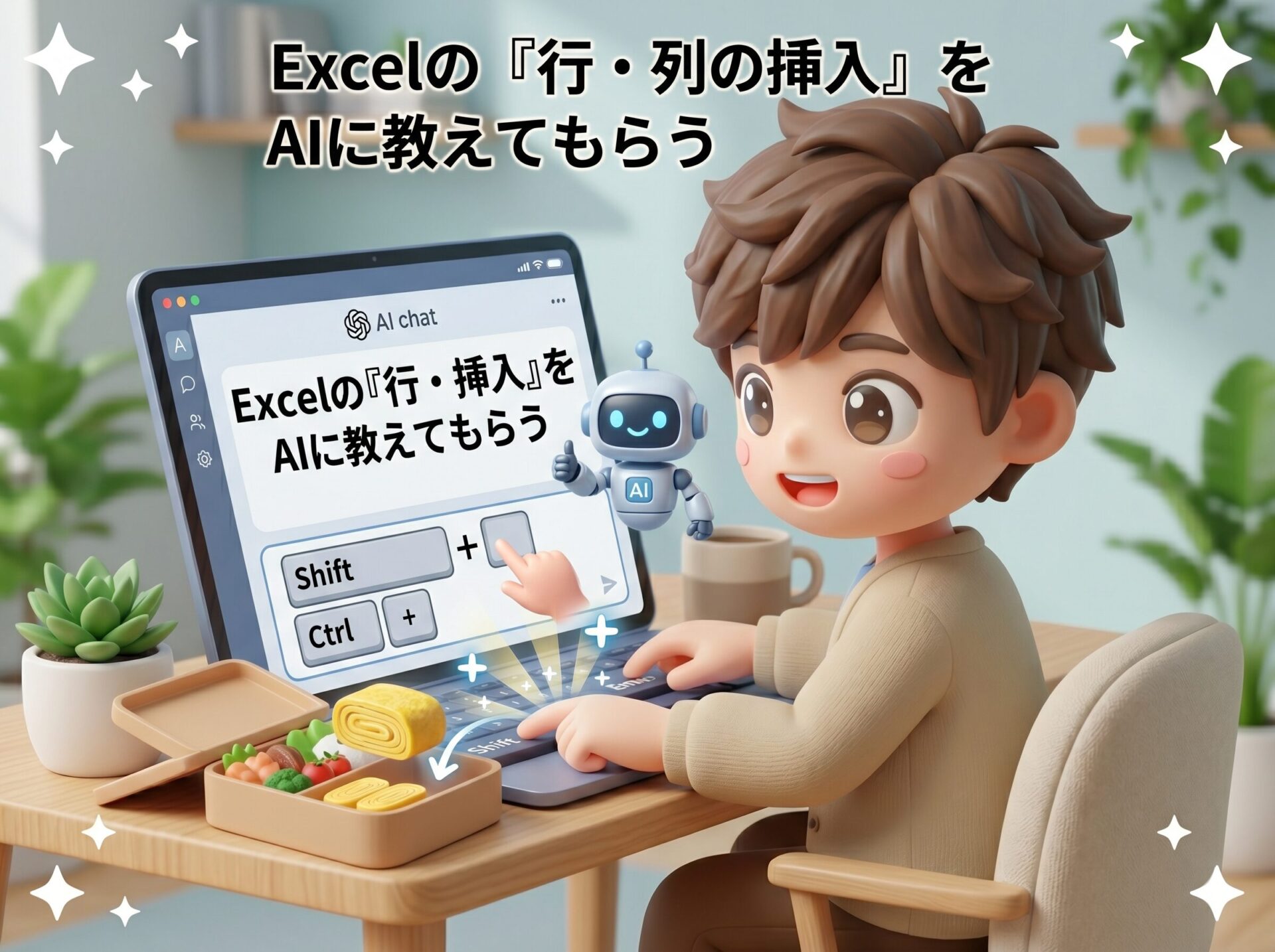 Excelの「行・列の挿入」をAIに教えてもらう