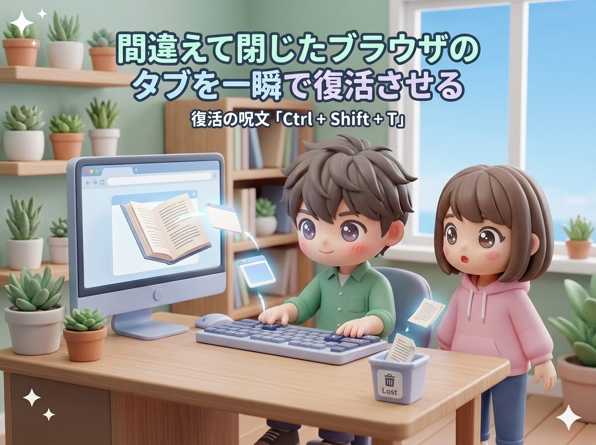 間違えて閉じたブラウザのタブを一瞬で復活させる