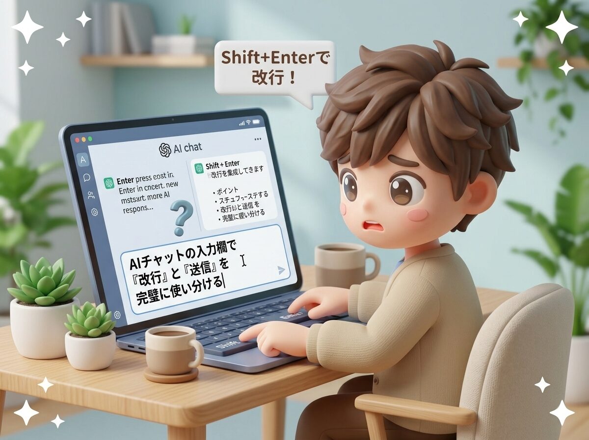 AIチャットの入力欄で「改行」と「送信」を完璧に使い分ける