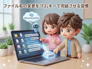 ファイル名の変更を「F2」キーで完結させる習慣ファイル名の変更を「F2」キーで完結させる習慣