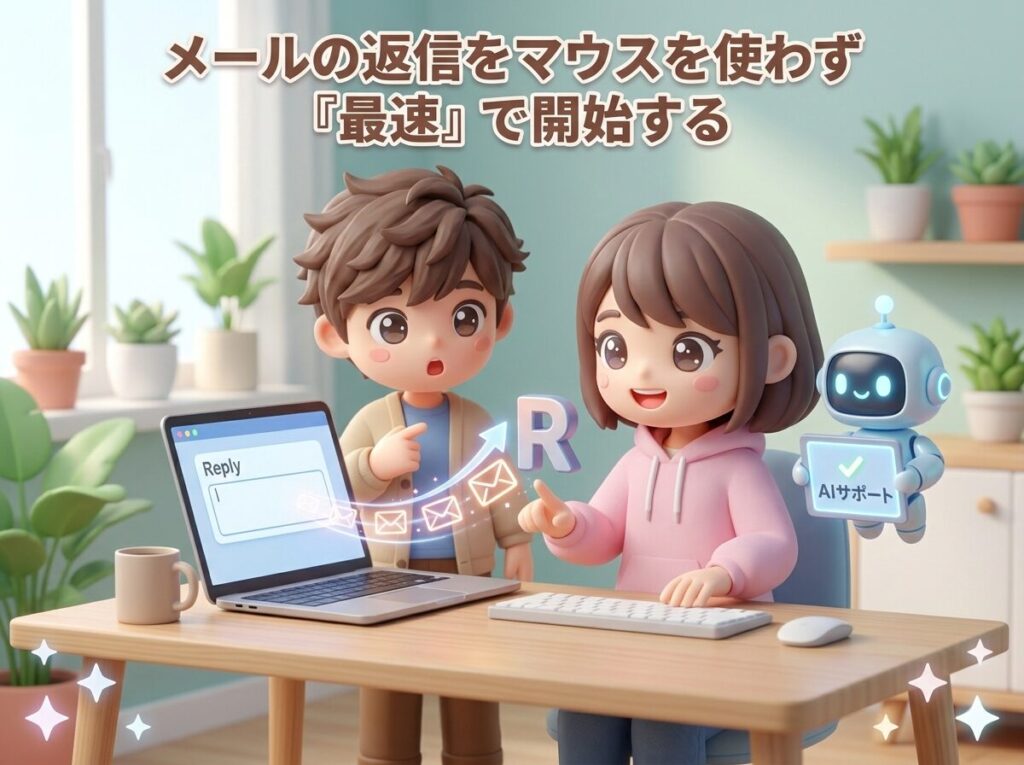 メールの返信をマウスを使わず「最速」で開始する