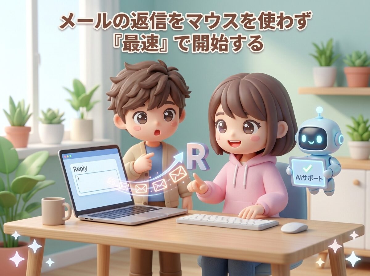 メールの返信をマウスを使わず「最速」で開始する