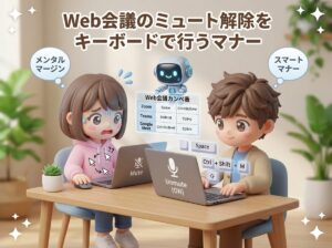 Web会議のミュート解除をキーボードで行うマナー