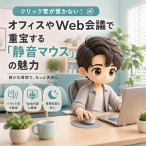 クリック音が響かない！オフィスやWeb会議で重宝する「静音マウス」の魅力