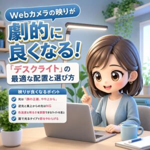 Webカメラの映りが劇的に良くなる！「デスクライト」の最適な配置と選び方