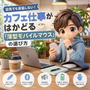 出先でも妥協しない！カフェ仕事がはかどる「薄型モバイルマウス」の選び方