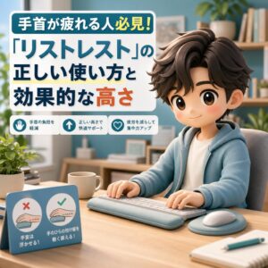 手首が疲れる人必見！「リストレスト」の正しい使い方と効果的な高さ