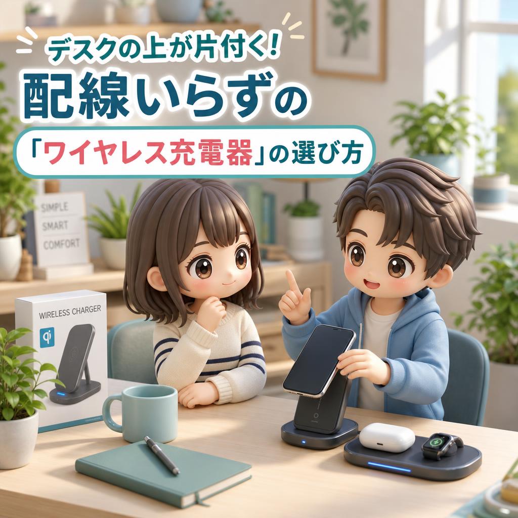 デスクの上が片付く!配線いらずの「ワイヤレス充電器」の選び方