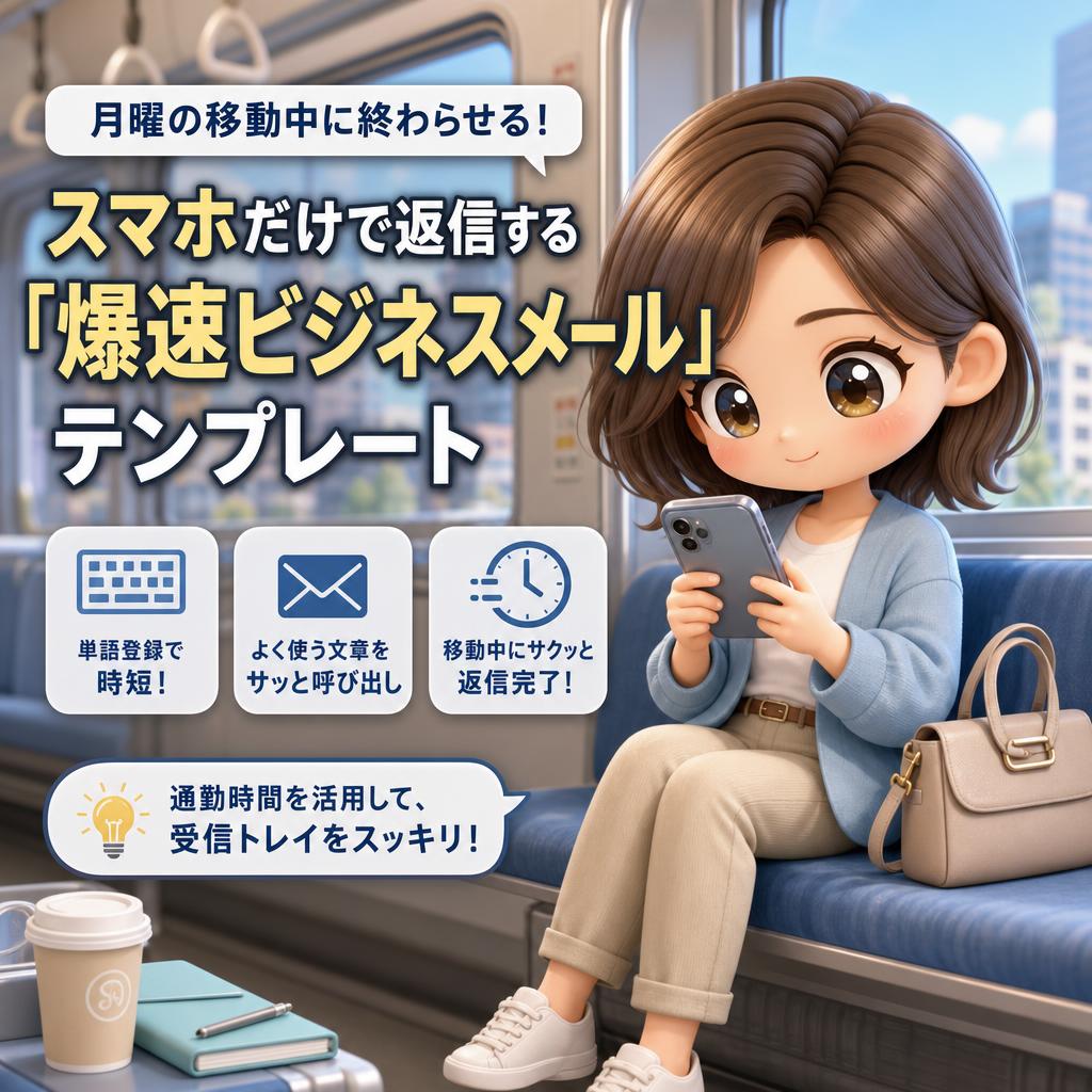月曜の移動中に終わらせる!スマホだけで返信する「爆速ビジネスメール」テンプレート