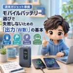 週末ガジェット準備:モバイルバッテリー選びで失敗しないための「出力(W数)」の基本
