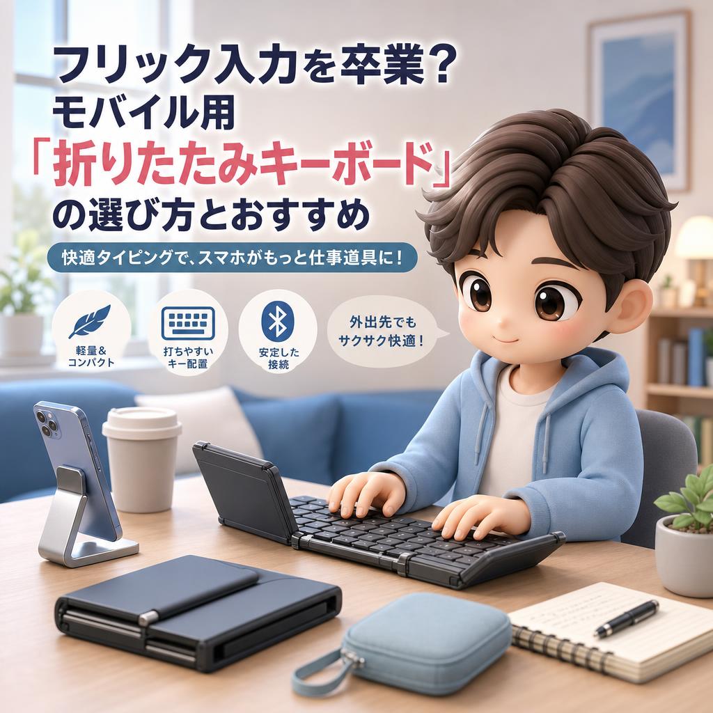 フリック入力を卒業？モバイル用「折りたたみキーボード」の選び方とおすすめ