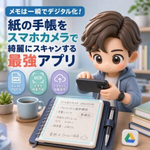メモは一瞬でデジタル化！紙の手帳をスマホカメラで綺麗にスキャンする最強アプリ