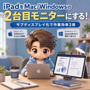 iPadをMac/Windowsの「2台目モニター」にする！サブディスプレイ化で作業効率2倍