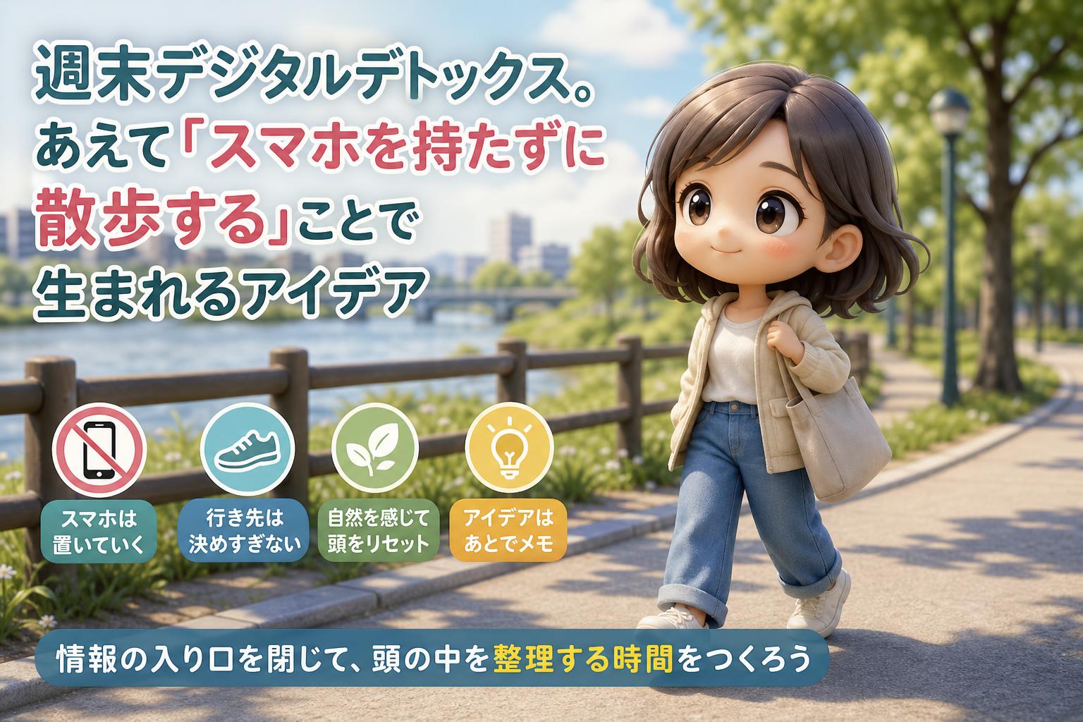 週末デジタルデトックス。あえて「スマホを持たずに散歩する」ことで生まれるアイデア