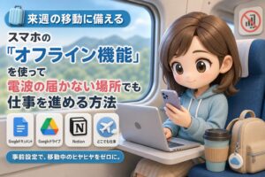 来週の移動に備える。スマホの「オフライン機能」を使って電波の届かない場所でも仕事を進める方法