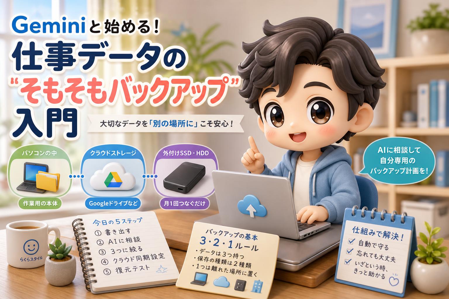 Geminiと始める!仕事データの「そもそもバックアップ」入門