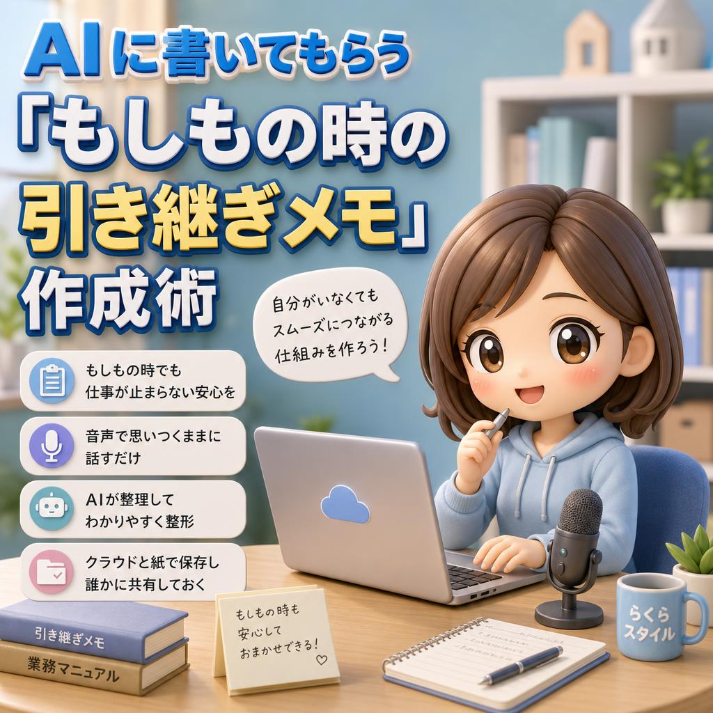 AIに書いてもらう「もしもの時の引き継ぎメモ」作成術