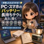 停電したらどうする?PC・スマホのバッテリー長持ちテクをAIに聞く