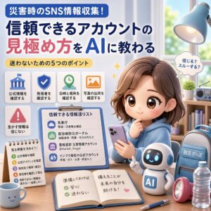 災害時のSNS情報収集！信頼できるアカウントの見極め方をAIに教わる