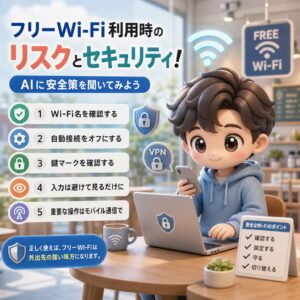 フリーWi-Fi利用時のリスクとセキュリティ！AIに安全策を聞いてみよう