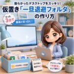 散らかったデスクトップをスッキリ！仮置き「一旦退避フォルダ」の作り方