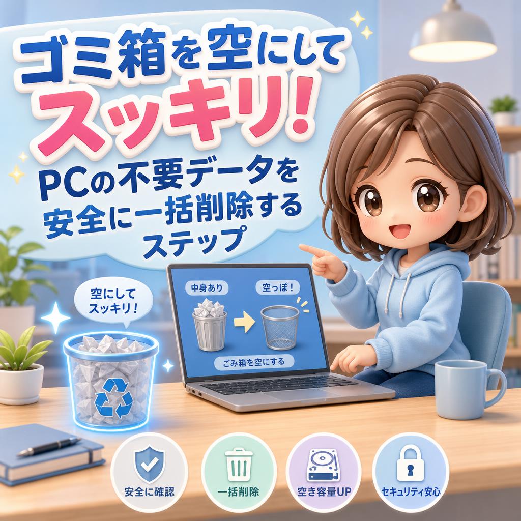 ゴミ箱を空にしてスッキリ!PCの不要データを安全に一括削除するステップ