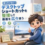 使っていないデスクトップショートカットを整理して画面を広々使う