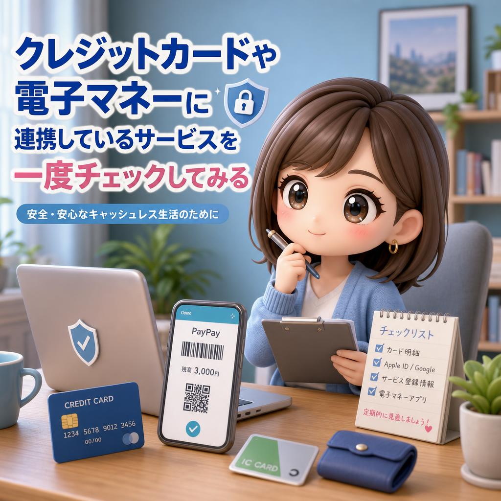 クレジットカードや電子マネーに連携しているサービスを一度チェックしてみる