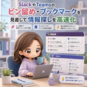 SlackやTeamsのピン留め・ブックマークを見直して情報探しを高速化