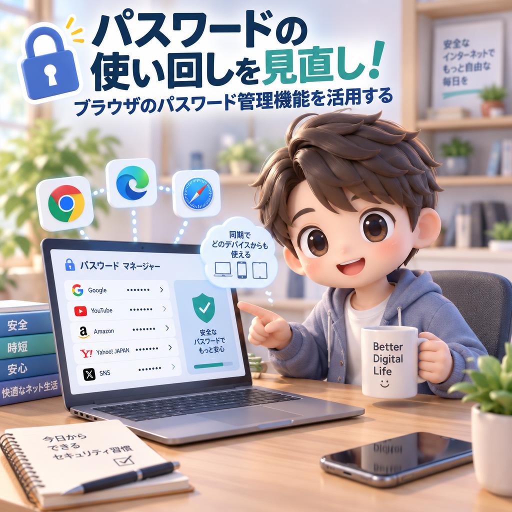 パスワードの使い回しを見直し!ブラウザのパスワード管理機能を活用する