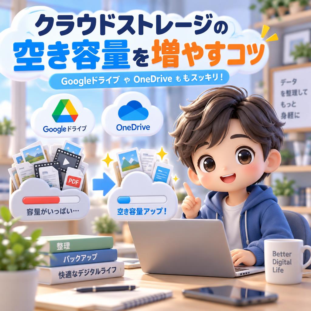 クラウドストレージ(GoogleドライブやOneDrive)の空き容量を増やすコツ