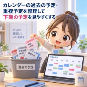 カレンダーの過去の予定・重複予定を整理して下期の予定を見やすくする